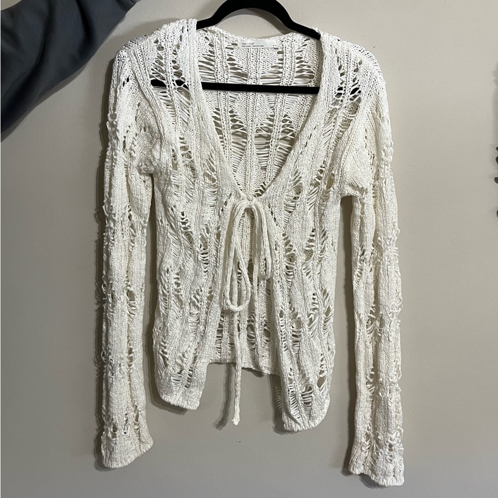 OAK + FORT Crochet Cardigan